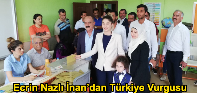 Ecrin Nazlı İnan’dan Türkiye Vurgusu