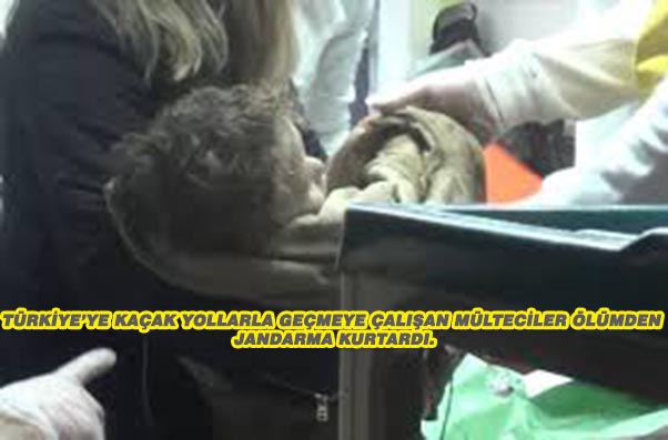 Türkiye’ye Kaçak Yollarla Geçmeye Çalışan Mültecileri Ölümden Jandarma Kurtardı.