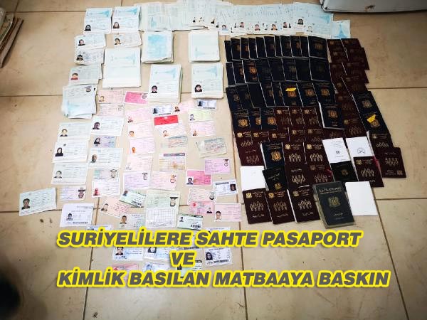 Suriyelilere Sahte Pasaport ve Kimlik Basılan Matbaaya Baskın