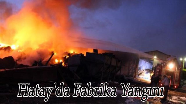 Hatay’da Fabrika Yangını