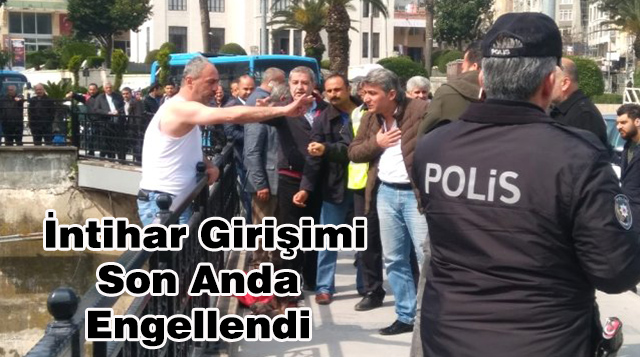 Nehir Korkuluğundaki İntihar Son Anda Engellendi