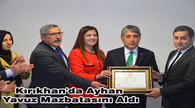 Kırıkhan’da Ayhan Yavuz Mazbatasını Aldı