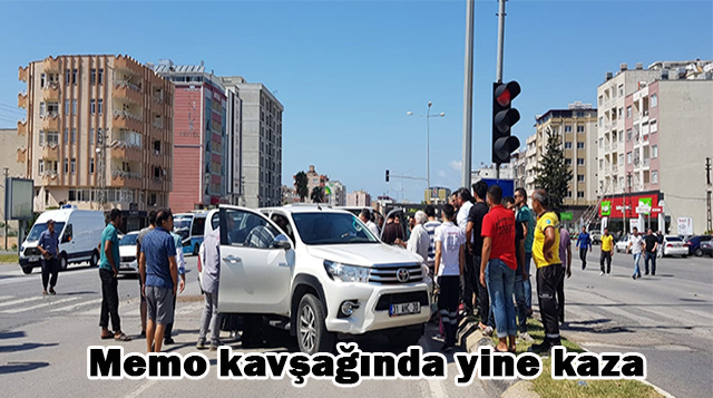 Memo kavşağında yine kaza