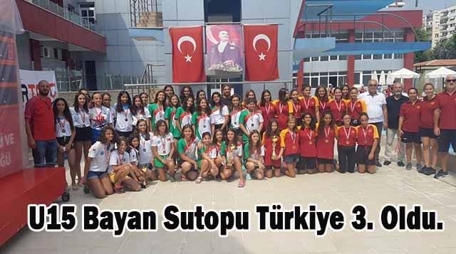 U15 Bayan Sutopu Türkiye 3. Oldu.