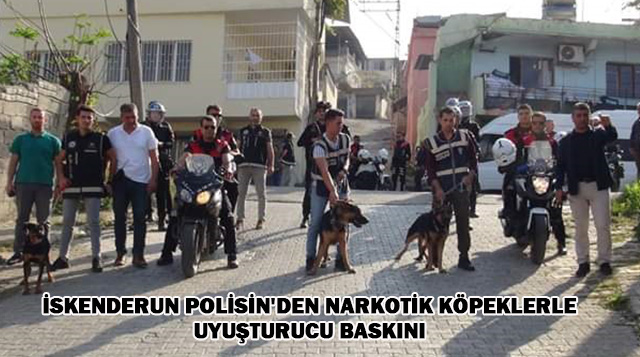 İSKENDERUN POLİSİN’DEN NARKOTİK KÖPEKLERLE UYUŞTURUCU BASKINI