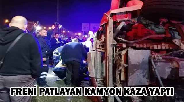 Freni Patlayan Kamyon Kaza Yaptı