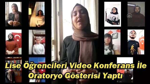 Lise Öğrencileri Video Konferans İle Oratoryo Gösterisi Yaptı