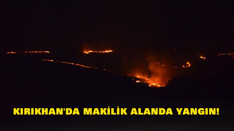 KIRIKHAN’DA MAKİLİK ALANDA YANGIN!