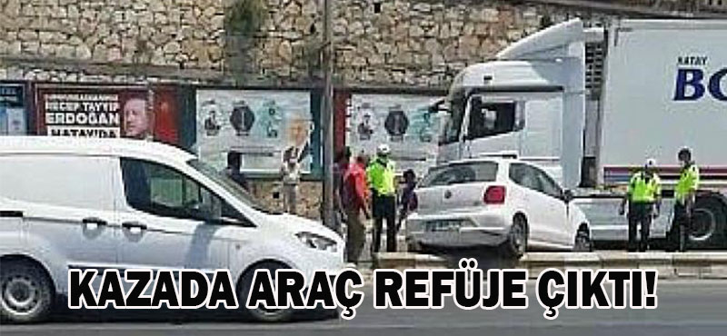 KONTROLDEN ÇIKAN ARAÇ TEK TARAFLI KAZA YAPTI