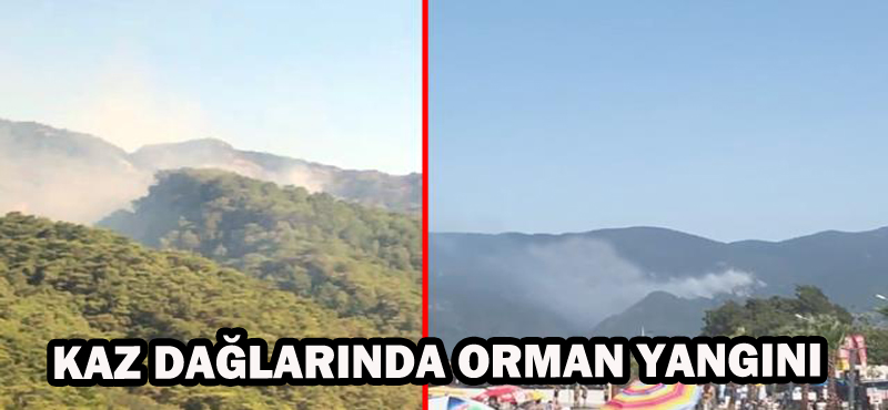 KAZ DAĞLARINDA ORMAN YANGINI