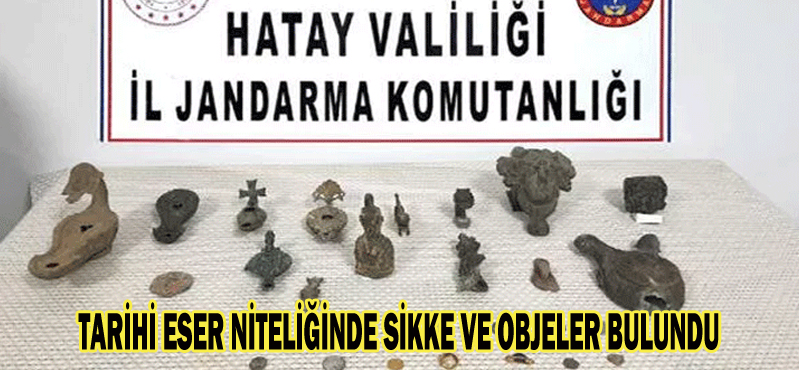 TARİHİ ESER NİTELİĞİNDE SİKKE VE OBJELER BULUNDU