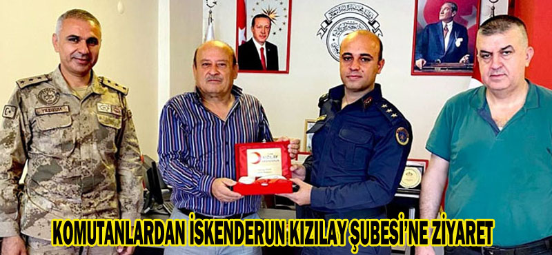 KOMUTANLARDAN İSKENDERUN KIZILAY ŞUBESİ’NE ZİYARET