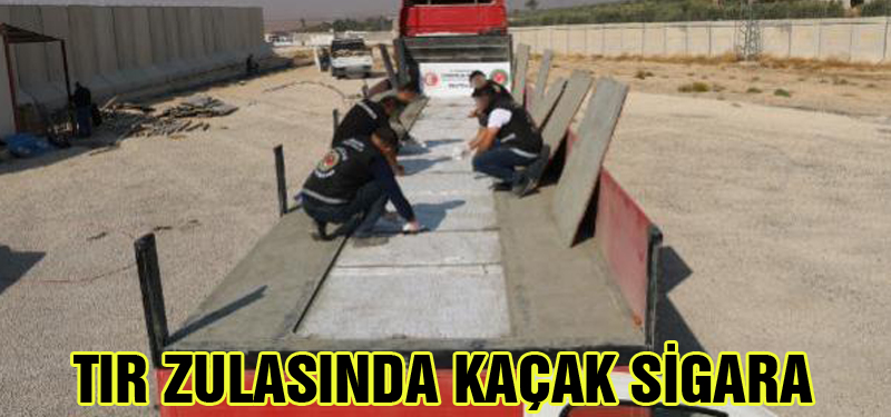TIR ZULASINDA KAÇAK SİGARA