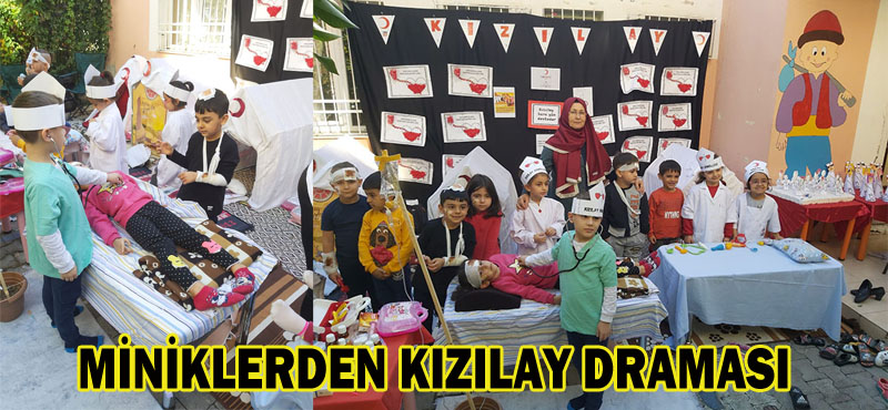 MİNİKLERDEN KIZILAY DRAMASI