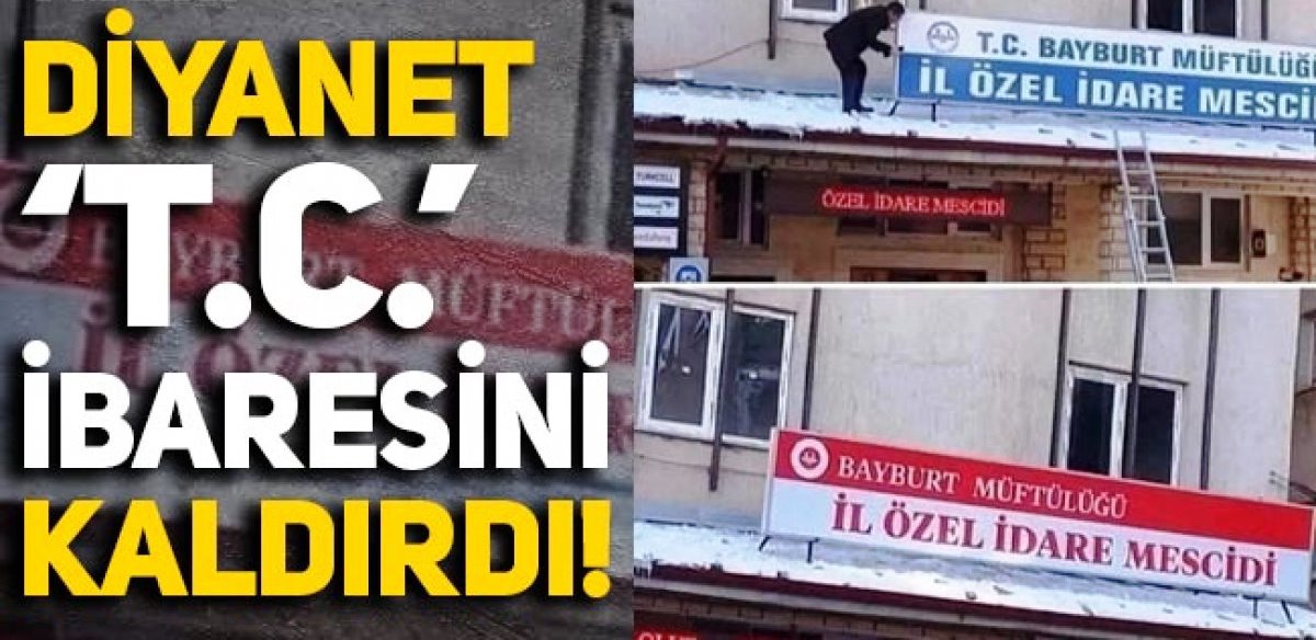 Diyanet camilerden TC ibaresini kaldırdı