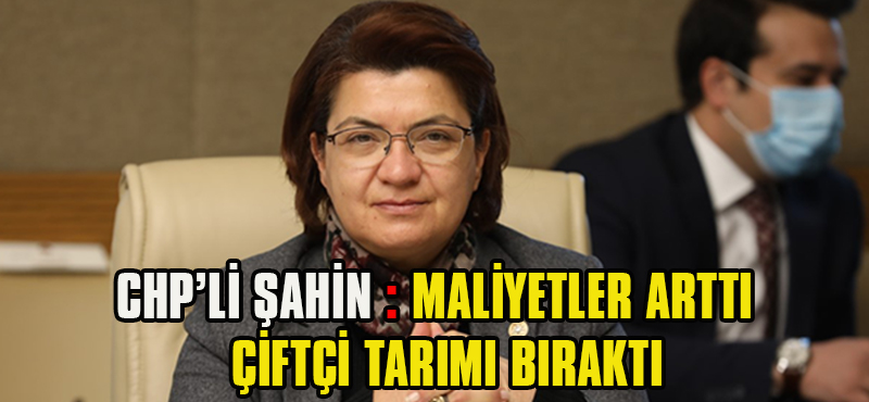 CHP’li Şahin: Maliyetler Arttı Çiftçi Tarımı Bıraktı