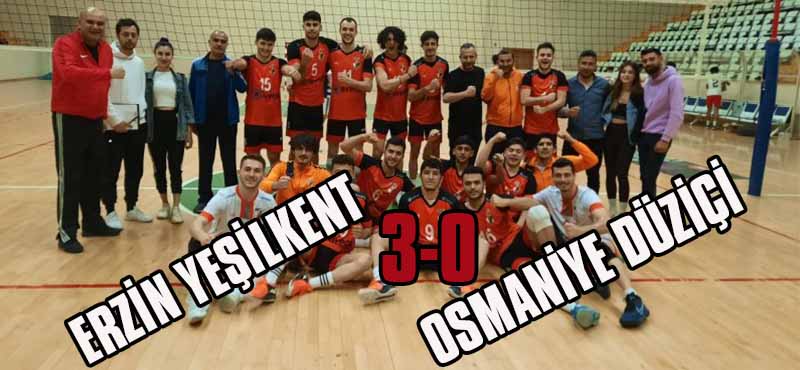 ERZİN YEŞİLKENT 3-0 OSMANİYE DÜZİÇİ