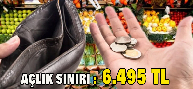 Açlık sınırı: 6.495 TL