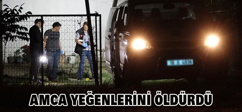Amca, yeğenlerini öldürdü