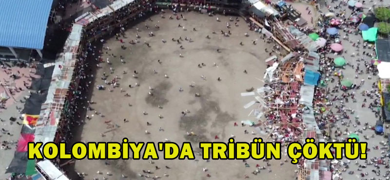 Kolombiya’da tribün çöktü!