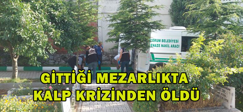 Gittiği mezarlıkta kalp krizinden öldü