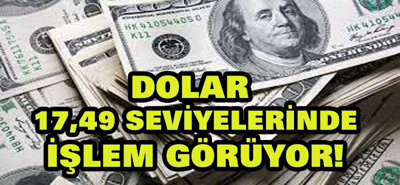 Güne yükselişle başlayan dolar, 17,49 seviyelerinde işlem görüyor!