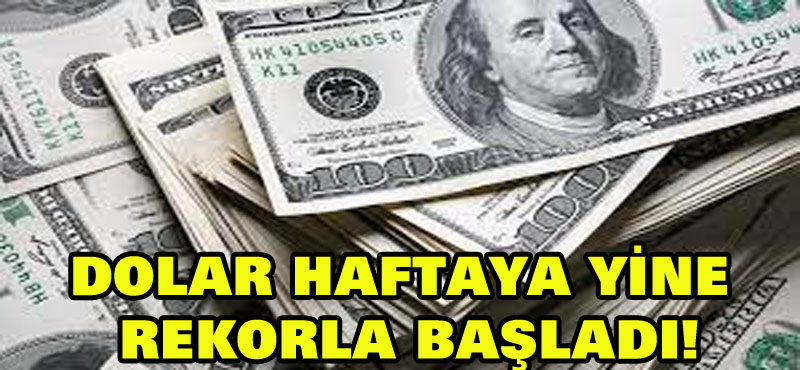 Ateşi bir türlü söndürülemiyor! Dolar haftaya yine rekorla başladı
