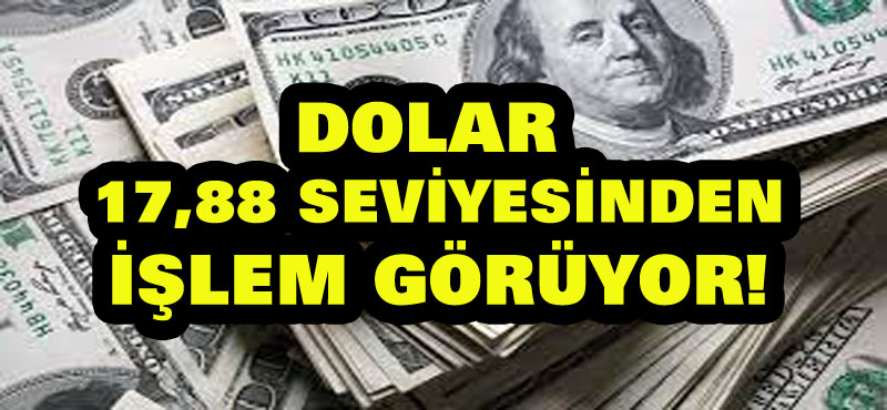 Dolar/TL, 17,88 seviyesinden işlem görüyor