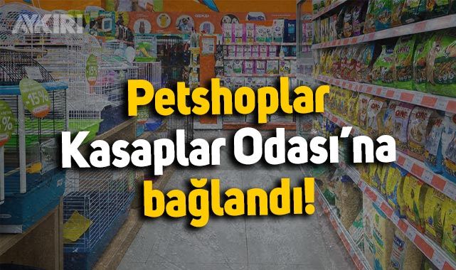 Pet shoplar Kasaplar Odası’na bağlandı