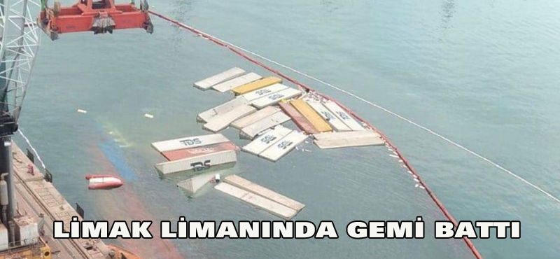 Limak limanında gemi battı