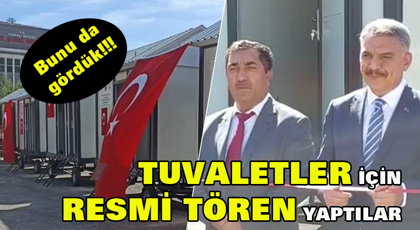 Tuvaletler için resmi tören yaptılar