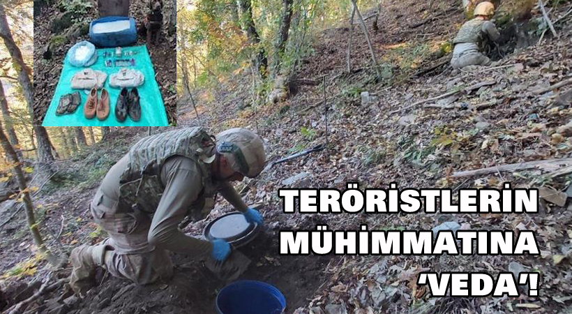 Terörist mühimmatına ‘Veda’