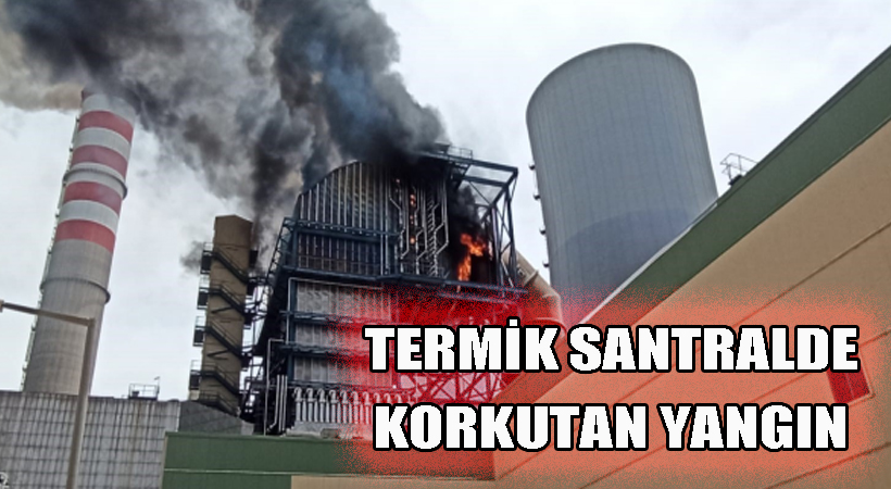 Afşin Elbistan Termik Santralinde Korkutan Yangın
