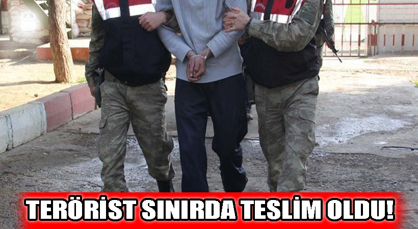 Terörist Sınırda Teslim Oldu