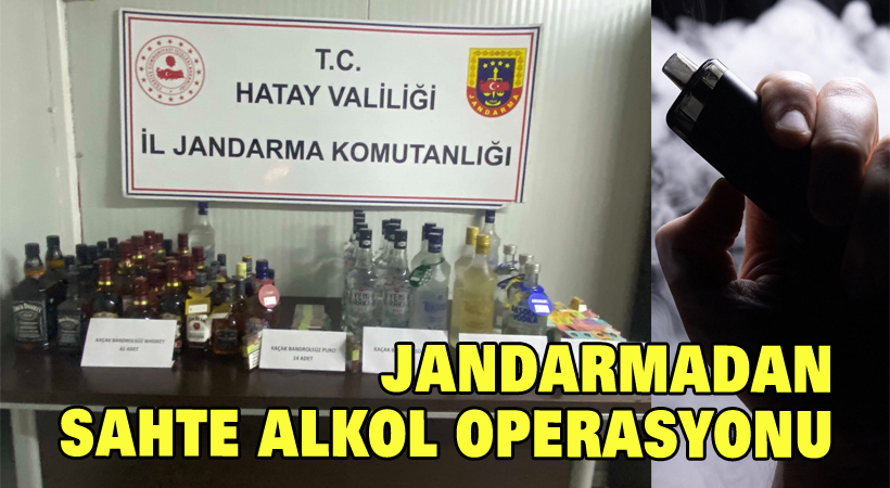 Jandarmadan sahte alkol operasyonu