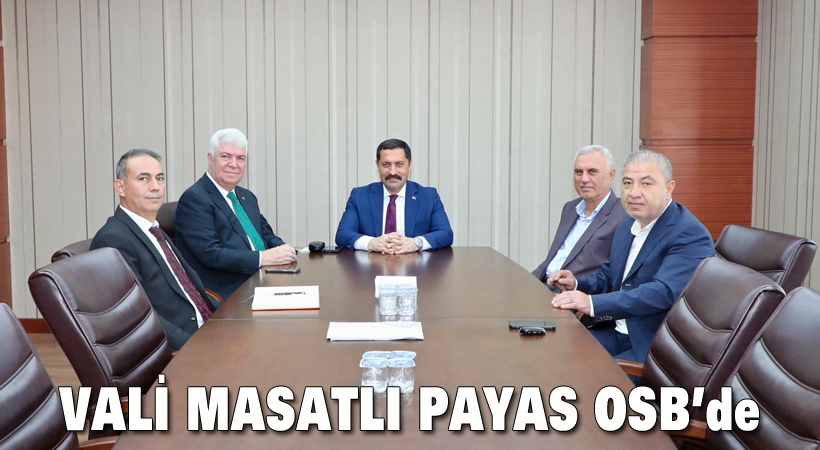 Vali Masatlı Payas OSB’de