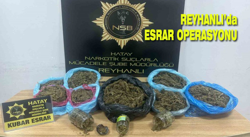 Reyhanlı’da esrar operasyonu