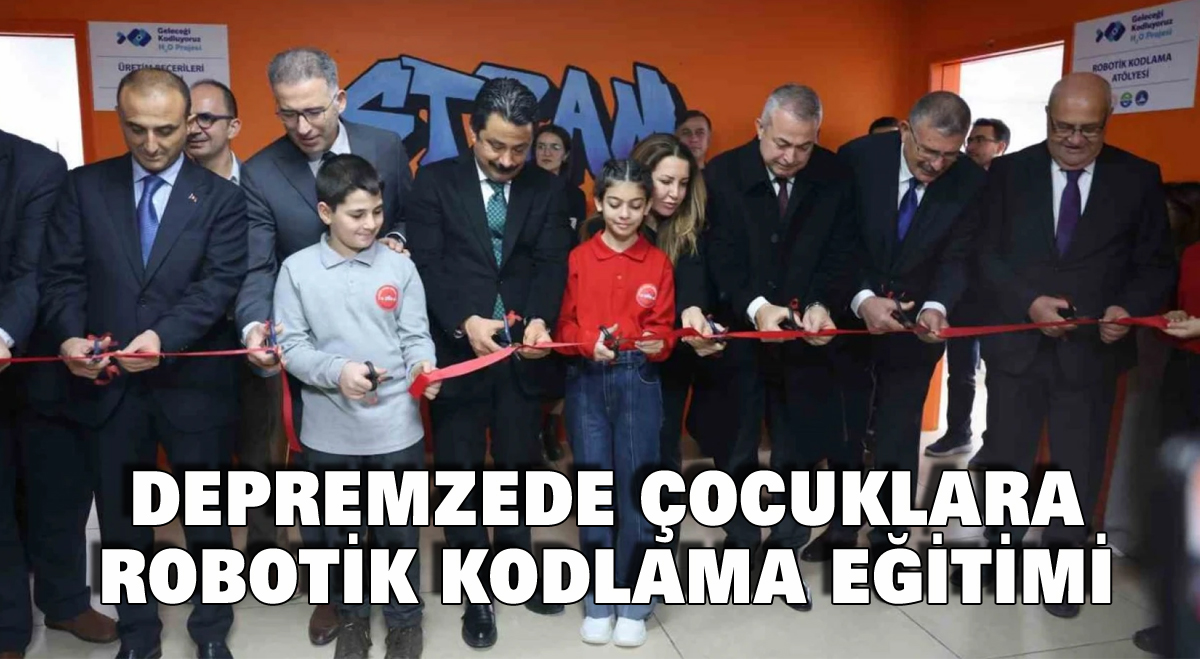 Depremzede çocuklara Robotik kodlama eğitimi