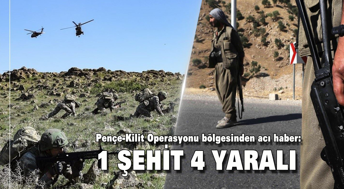 1 şehit 4 yaralı