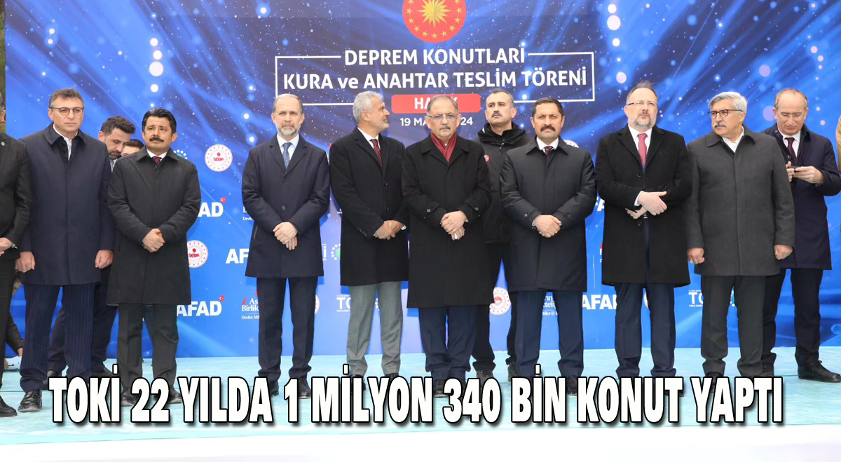 TOKİ 22 yılda 1milyon 340 bin konut yaptı