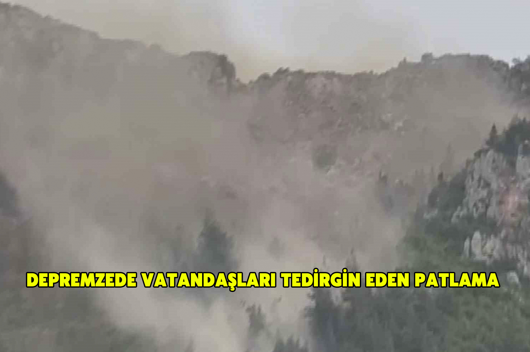 Depremzede vatandaşları tedirgin eden patlama