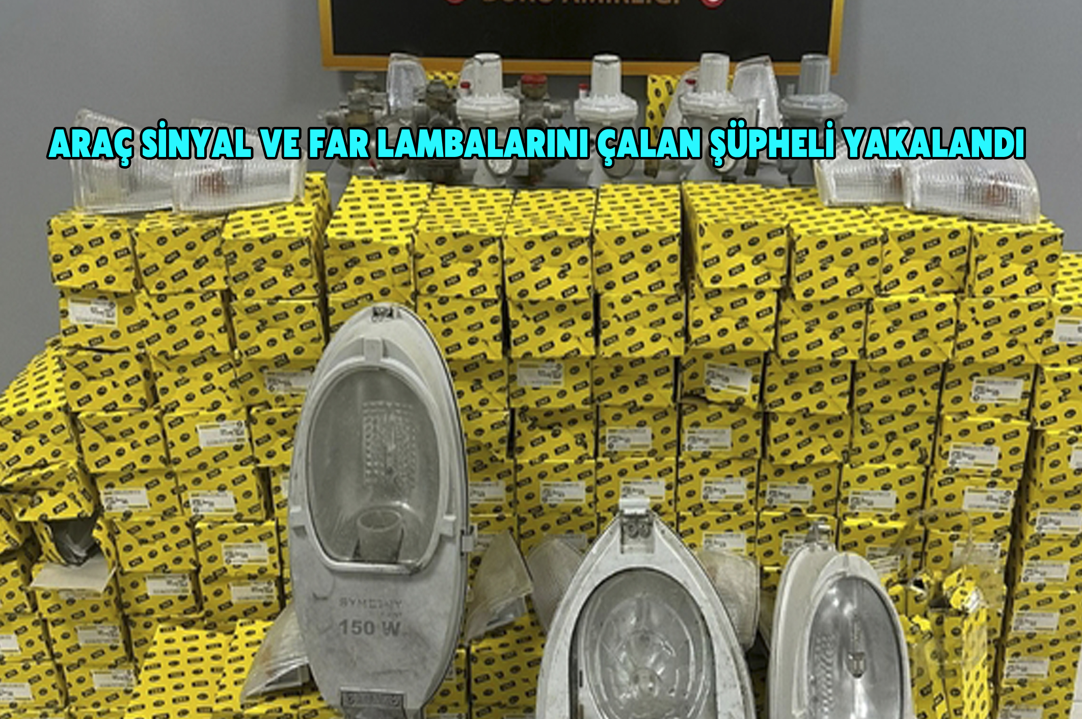 Araç sinyal ve far lambaları çalan şüpheli yakalandı