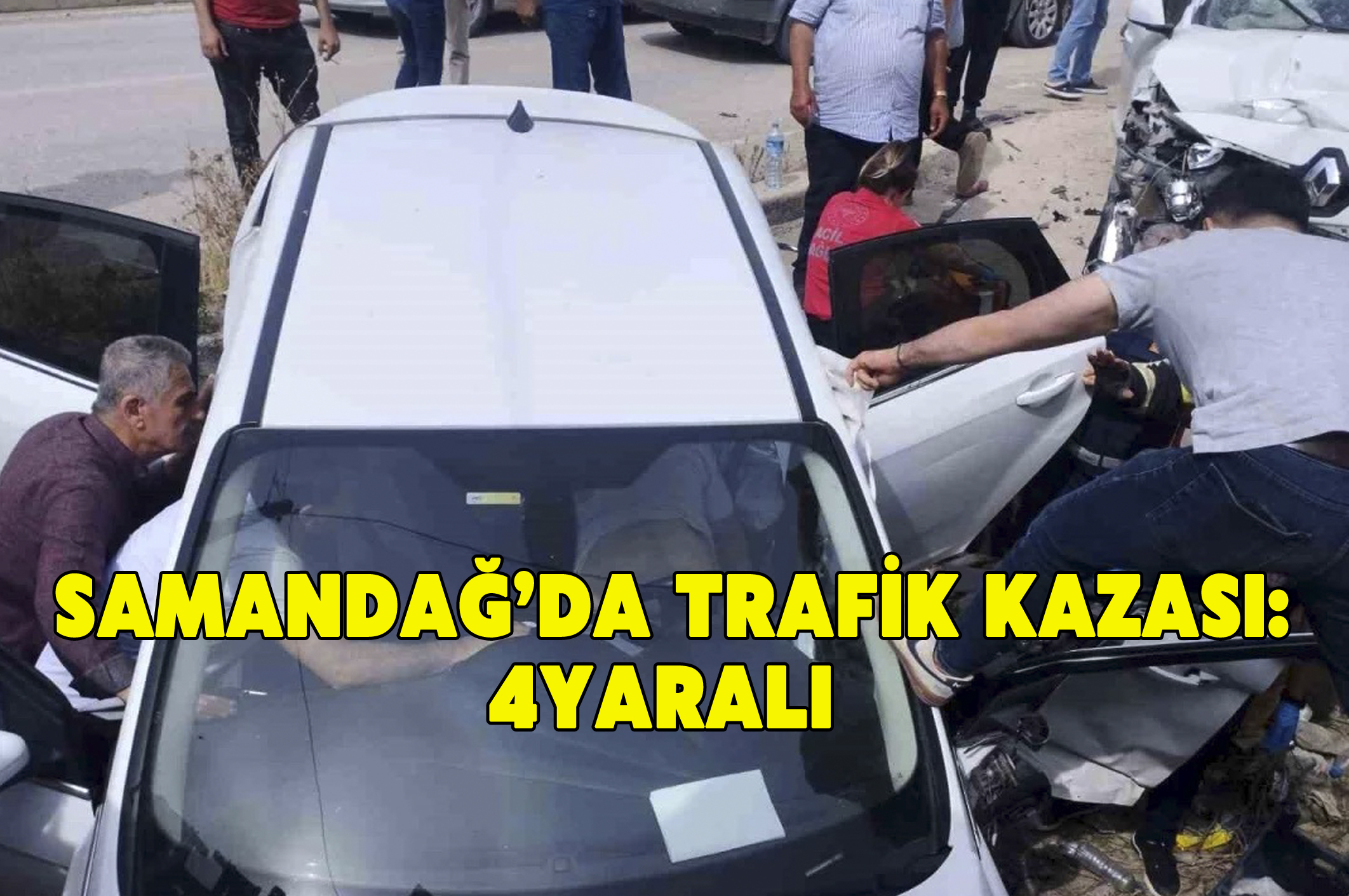 Samandağ’da Trafik Kazası:4 Yaralı