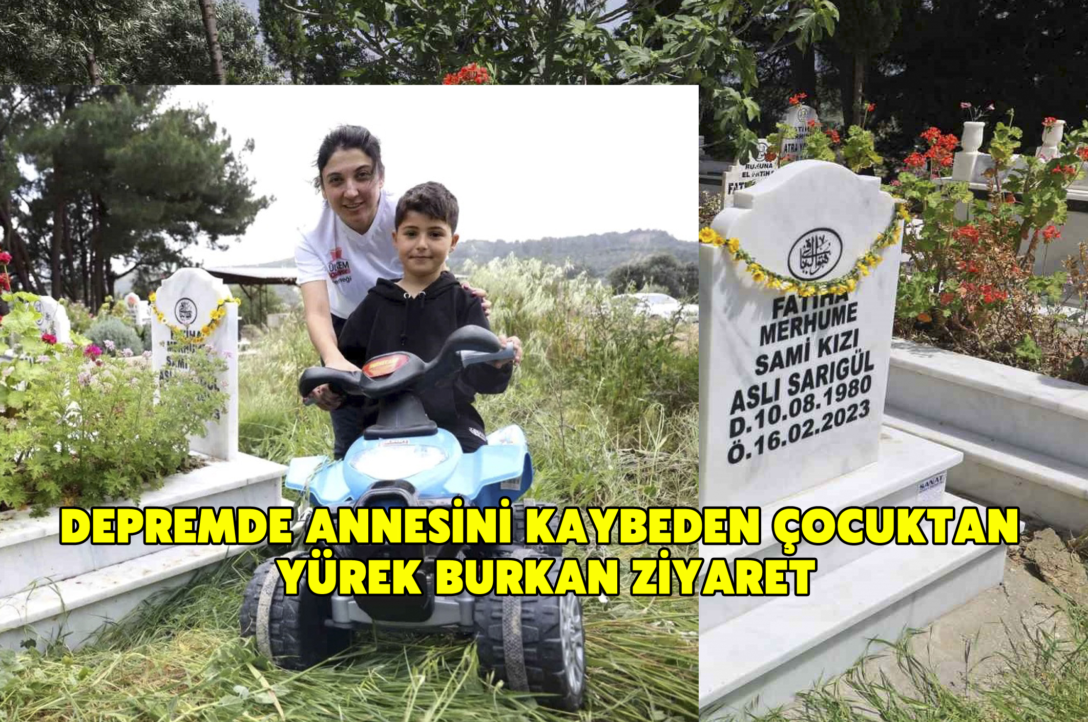 Depremde annesini kaybeden çocuktan yürek burkan ziyaret