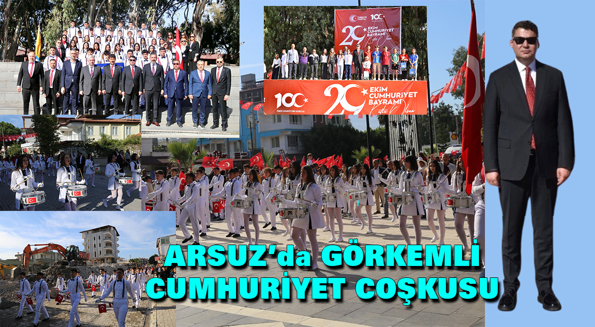 Arsuz’da görkemli Cumhuriyet coşkusu