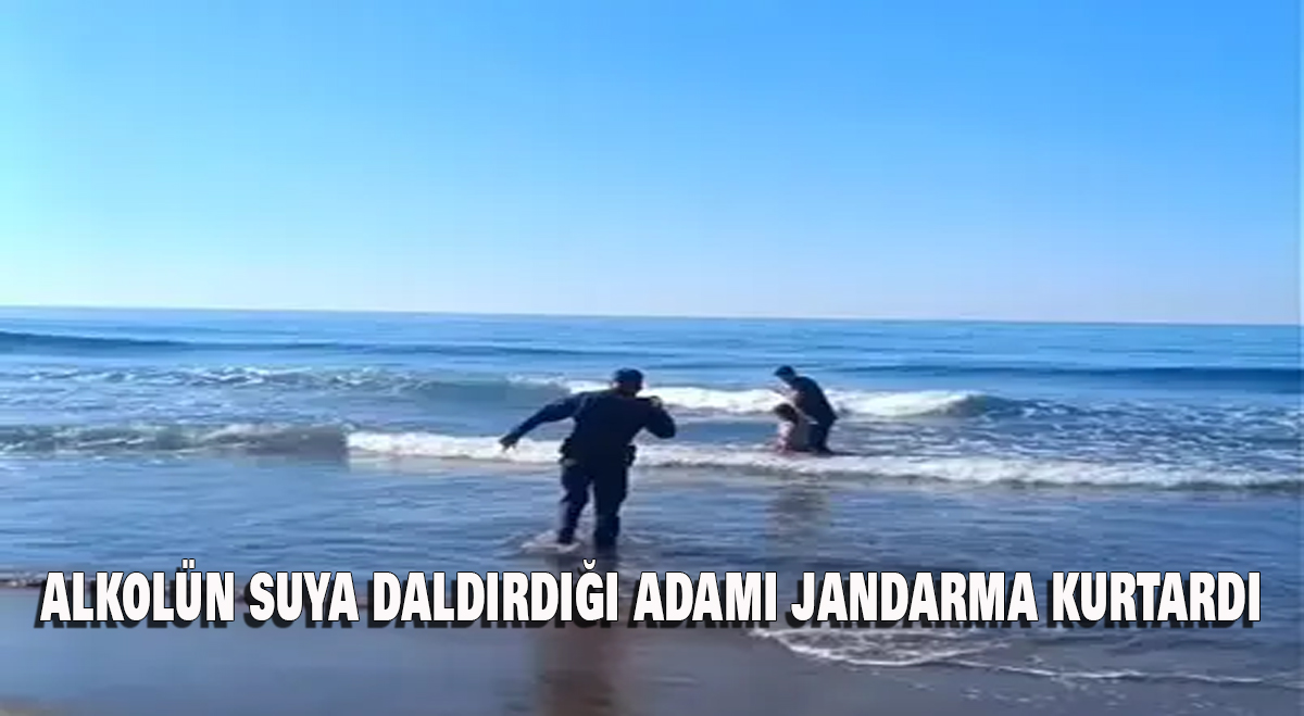 Alkolün suya daldırdığı adamı jandarma kurtardı