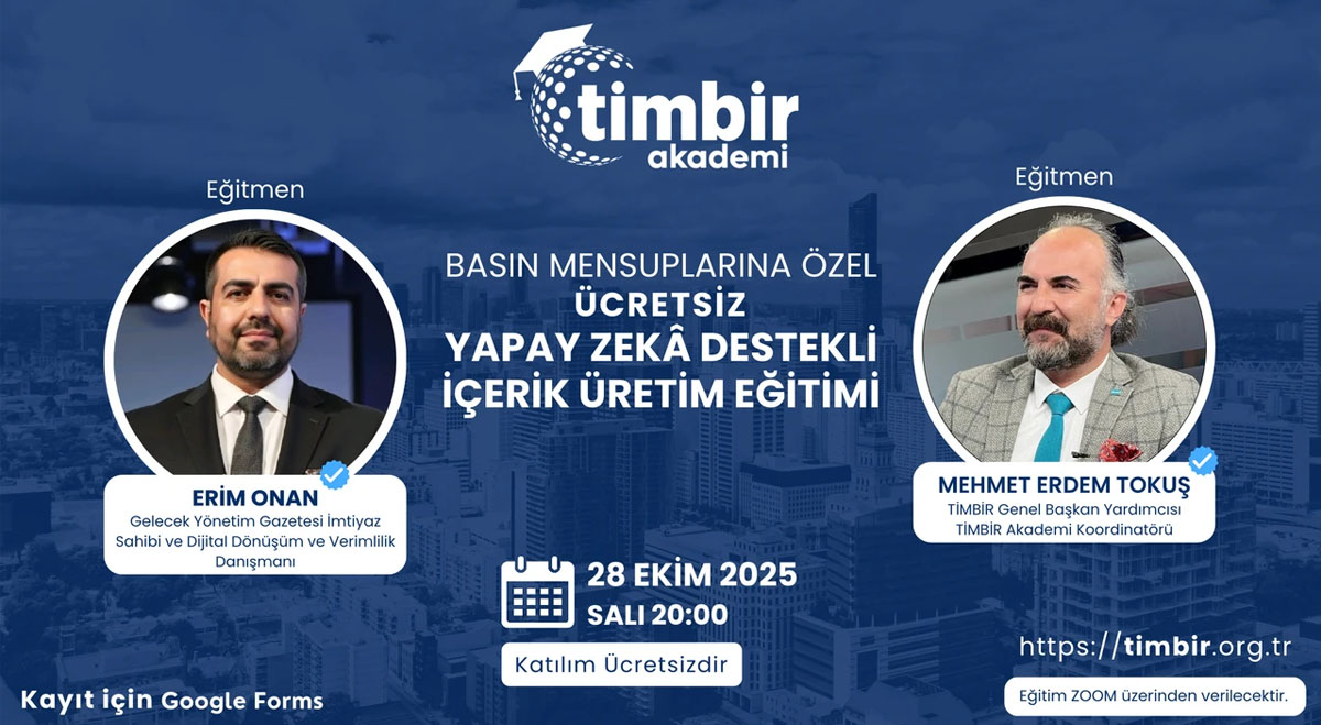 TİMBİR Akademi’den Ücretsiz Yapay Zekâ İçerik Üretim Eğitimi