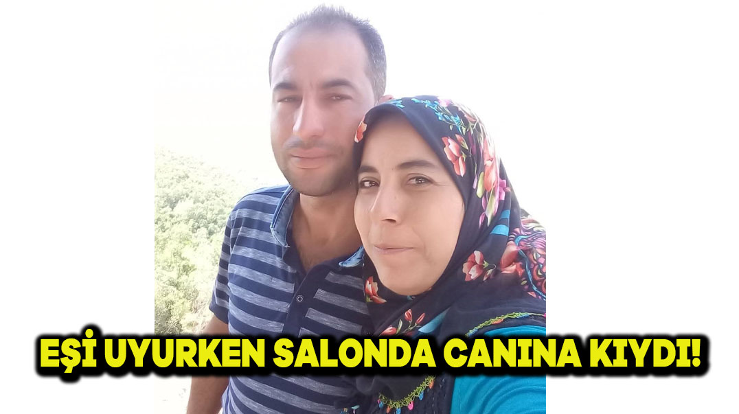 Eşi Uyurken Salonda Canına Kıydı!